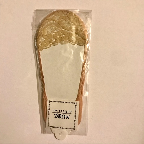 Muse Collection Lace toes, pretty, sexy Footies Footlets colors: BLK,GRY,WT,BG - Picture 8 of 12